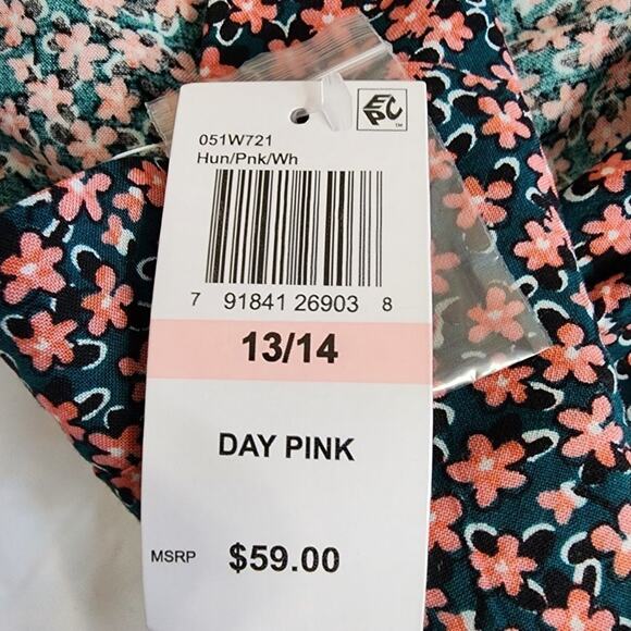 B Darlin Floral Bib Collar Mini Dress Size Juniors 13/14 - Picture 7 of 7